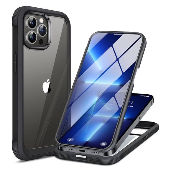 New Miracase Glass Case for iPhone 13 Pro Max 6.7 inch Clear/Black In Box - Picture 2 of 15